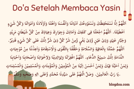 Doa Setelah Membaca Yasin
