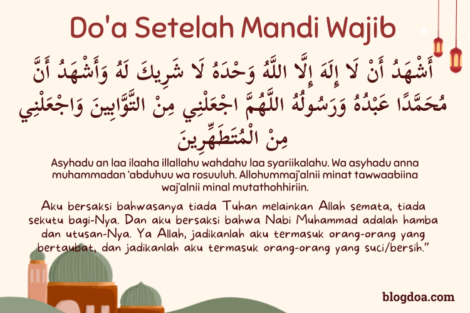 Doa Setelah Mandi Wajib