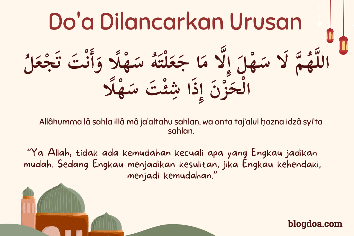 Doa dilancarkan urusan