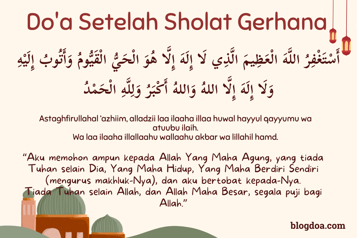doa setelah sholat gerhana