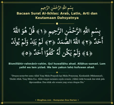 Bacaan Surat Al-Ikhlas: Arab, Latin, Arti dan Keutamaan Dahsyatnya