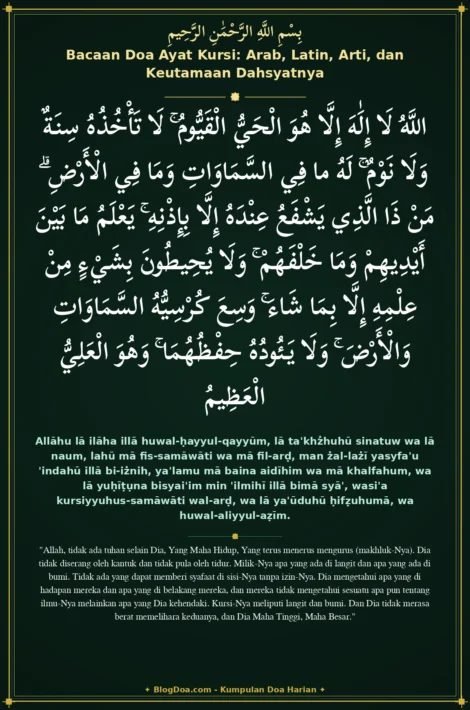 Bacaan Doa Ayat Kursi: Arab, Latin, Arti, dan Keutamaan Dahsyatnya