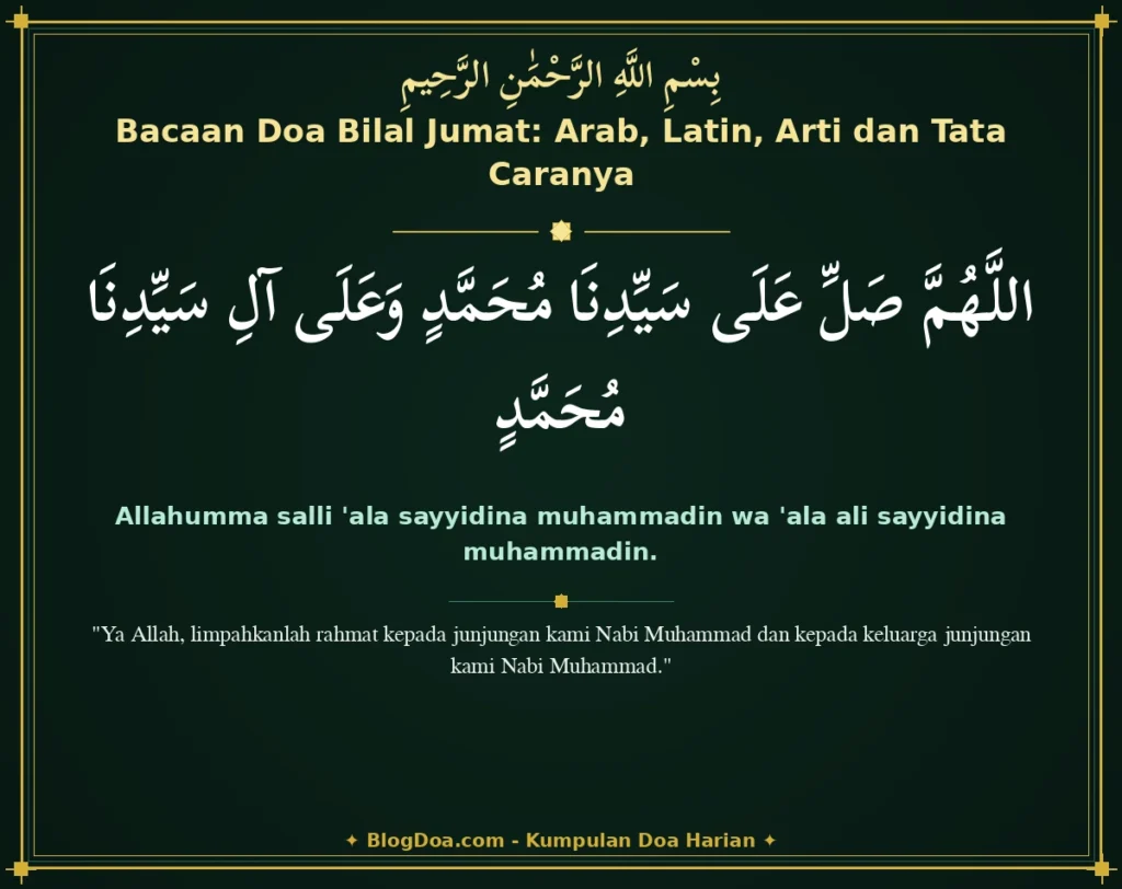 Bacaan Doa Bilal Jumat: Arab, Latin, Arti dan Tata Caranya
