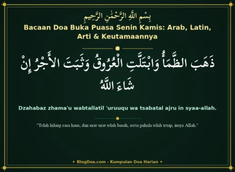 Bacaan Doa Buka Puasa Senin Kamis: Arab, Latin, Arti & Keutamaannya