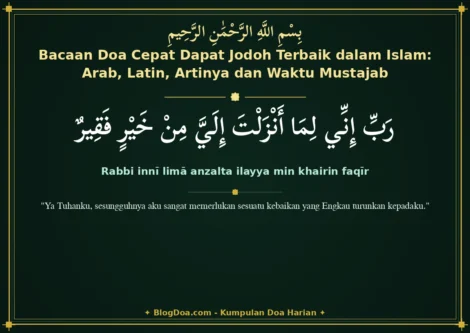 Bacaan Doa Cepat Dapat Jodoh Terbaik dalam Islam: Arab, Latin, Artinya dan Waktu Mustajab