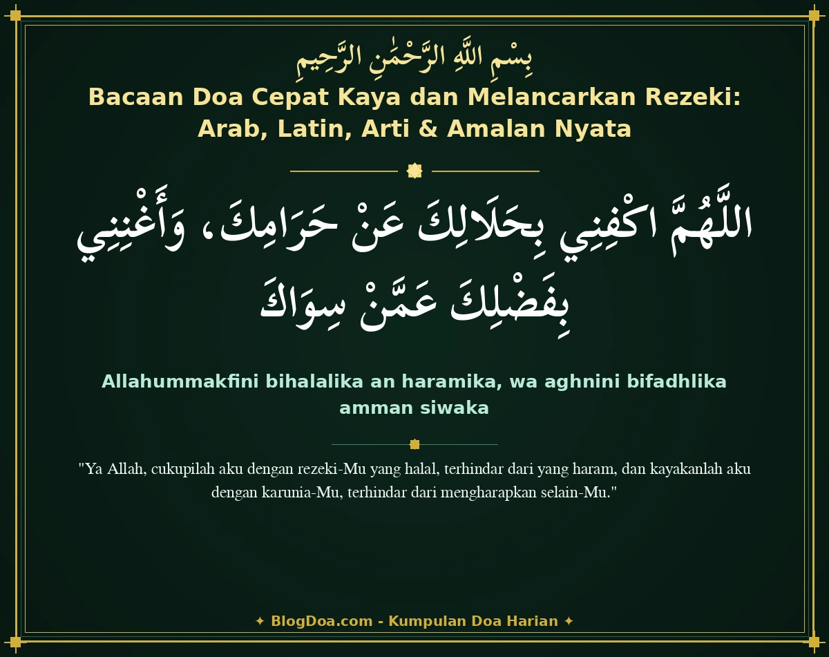 Bacaan Doa Cepat Kaya dan Melancarkan Rezeki: Arab, Latin, Arti & Amalan Nyata