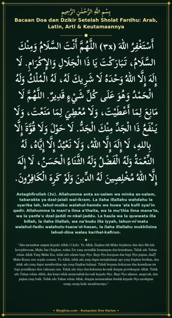 Bacaan Doa dan Dzikir Setelah Sholat Fardhu: Arab, Latin, Arti & Keutamaannya