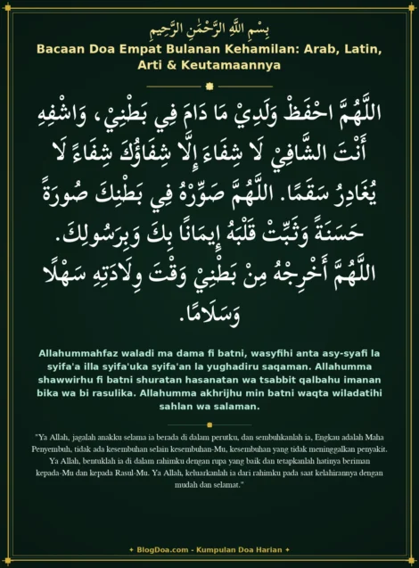 Bacaan Doa Empat Bulanan Kehamilan: Arab, Latin, Arti & Keutamaannya
