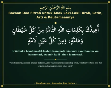 Bacaan Doa Fitrah untuk Anak Laki-Laki: Arab, Latin, Arti & Keutamaannya