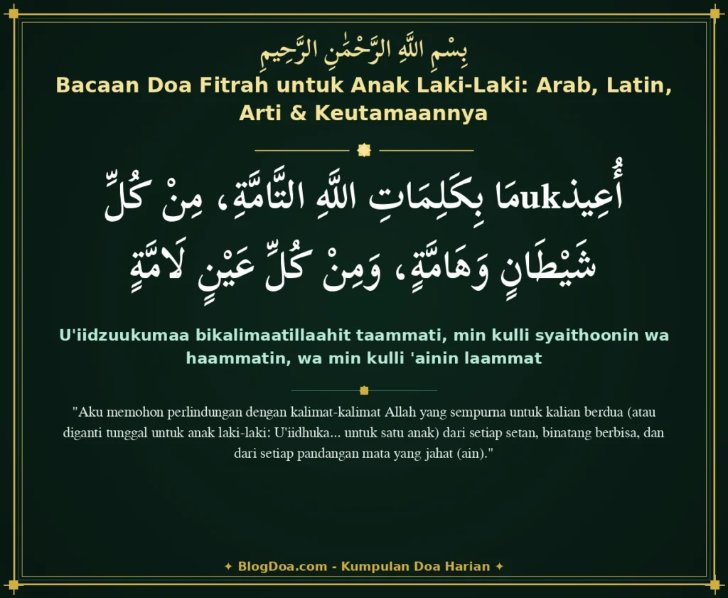 Bacaan Doa Fitrah untuk Anak Laki-Laki: Arab, Latin, Arti & Keutamaannya