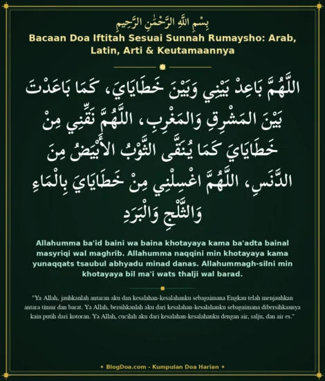 Bacaan Doa Iftitah Sesuai Sunnah Rumaysho: Arab, Latin, Arti & Keutamaannya