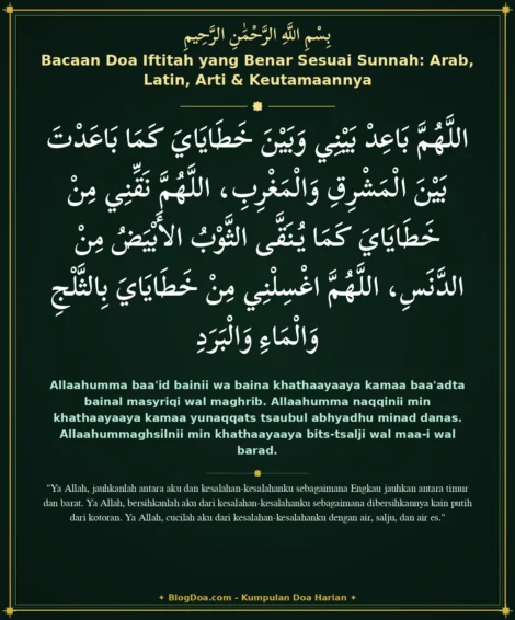 Bacaan Doa Iftitah yang Benar Sesuai Sunnah: Arab, Latin, Arti & Keutamaannya