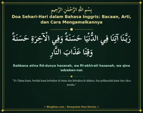 Doa Sehari-Hari dalam Bahasa Inggris: Bacaan, Arti, dan Cara Mengamalkannya