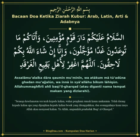 Bacaan Doa Ketika Ziarah Kubur: Arab, Latin, Arti & Adabnya