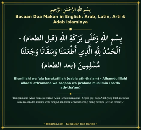 Bacaan Doa Makan in English: Arab, Latin, Arti & Adab Islaminya