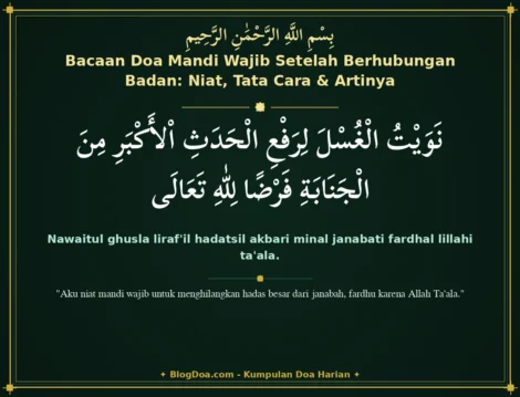 Bacaan Doa Mandi Wajib Setelah Berhubungan Badan: Niat, Tata Cara & Artinya