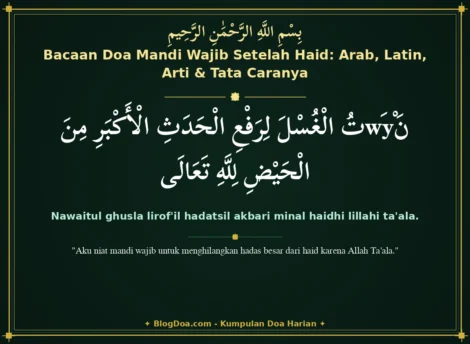 Bacaan Doa Mandi Wajib Setelah Haid: Arab, Latin, Arti & Tata Caranya