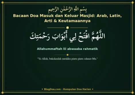 Bacaan Doa Masuk dan Keluar Masjid: Arab, Latin, Arti & Keutamaannya