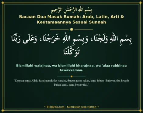 Bacaan Doa Masuk Rumah: Arab, Latin, Arti & Keutamaannya Sesuai Sunnah