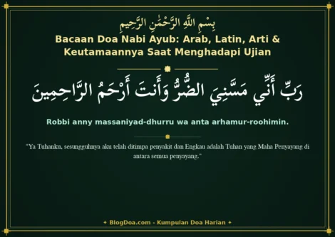 Bacaan Doa Nabi Ayub: Arab, Latin, Arti & Keutamaannya Saat Menghadapi Ujian