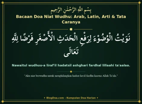 Bacaan Doa Niat Wudhu: Arab, Latin, Arti & Tata Caranya