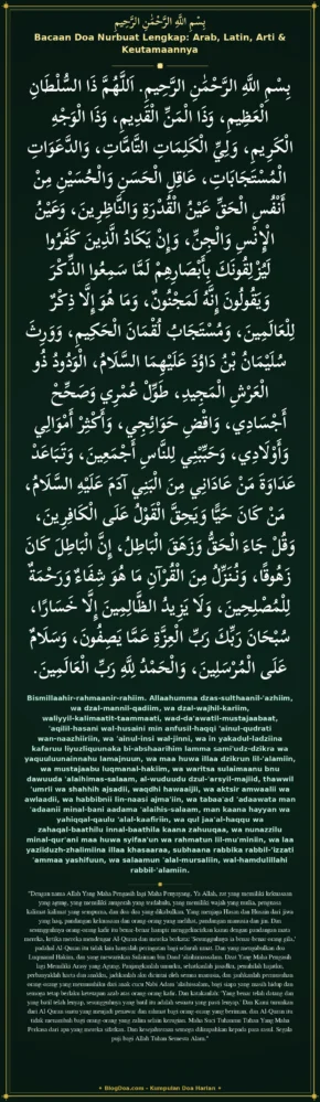Bacaan Doa Nurbuat Lengkap: Arab, Latin, Arti & Keutamaannya