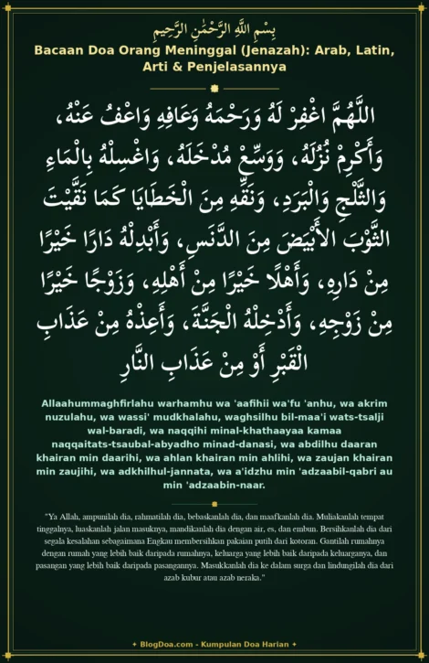 Bacaan Doa Orang Meninggal (Jenazah): Arab, Latin, Arti & Penjelasannya