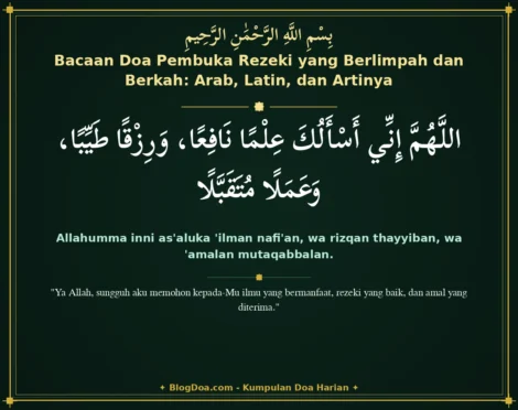 Bacaan Doa Pembuka Rezeki yang Berlimpah dan Berkah: Arab, Latin, dan Artinya