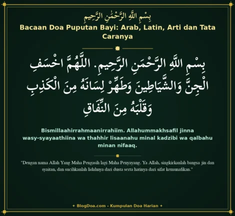 Bacaan Doa Puputan Bayi: Arab, Latin, Arti dan Tata Caranya