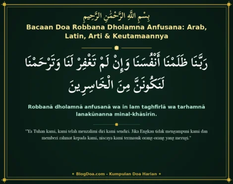 Bacaan Doa Robbana Dholamna Anfusana: Arab, Latin, Arti & Keutamaannya