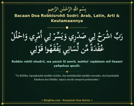 Bacaan Doa Robbisrohli Sodri: Arab, Latin, Arti & Keutamaannya