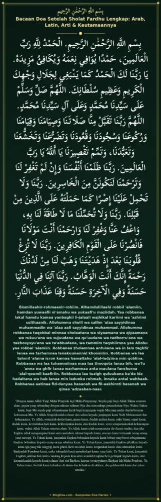 Bacaan Doa Setelah Sholat Fardhu Lengkap: Arab, Latin, Arti & Keutamaannya