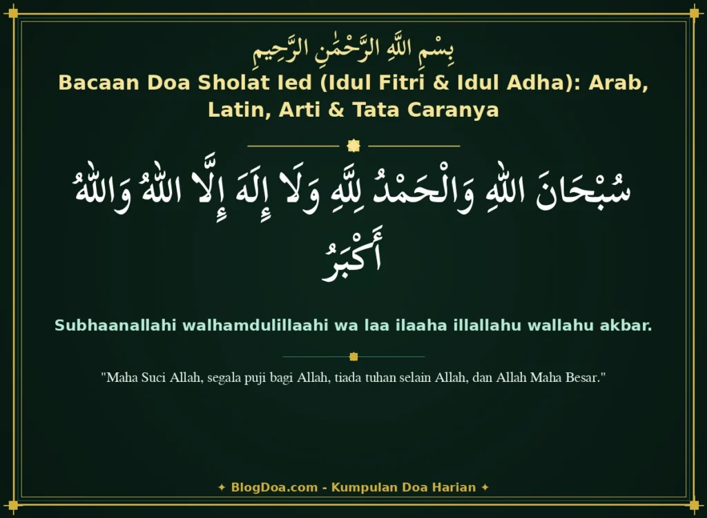 Bacaan Doa Sholat Ied (Idul Fitri & Idul Adha): Arab, Latin, Arti & Tata Caranya