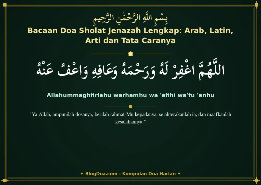 Bacaan Doa Sholat Jenazah Lengkap: Arab, Latin, Arti dan Tata Caranya