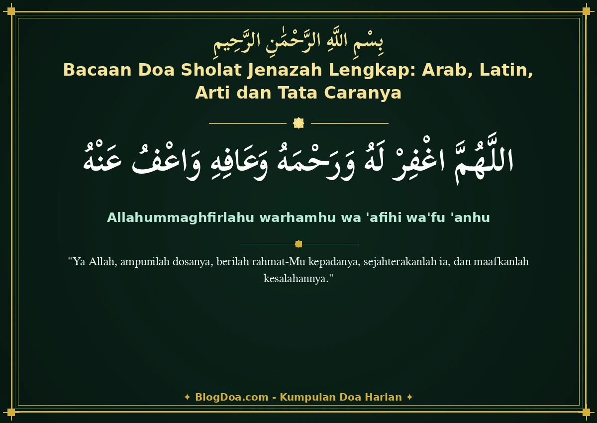 Bacaan Doa Sholat Jenazah Lengkap: Arab, Latin, Arti dan Tata Caranya