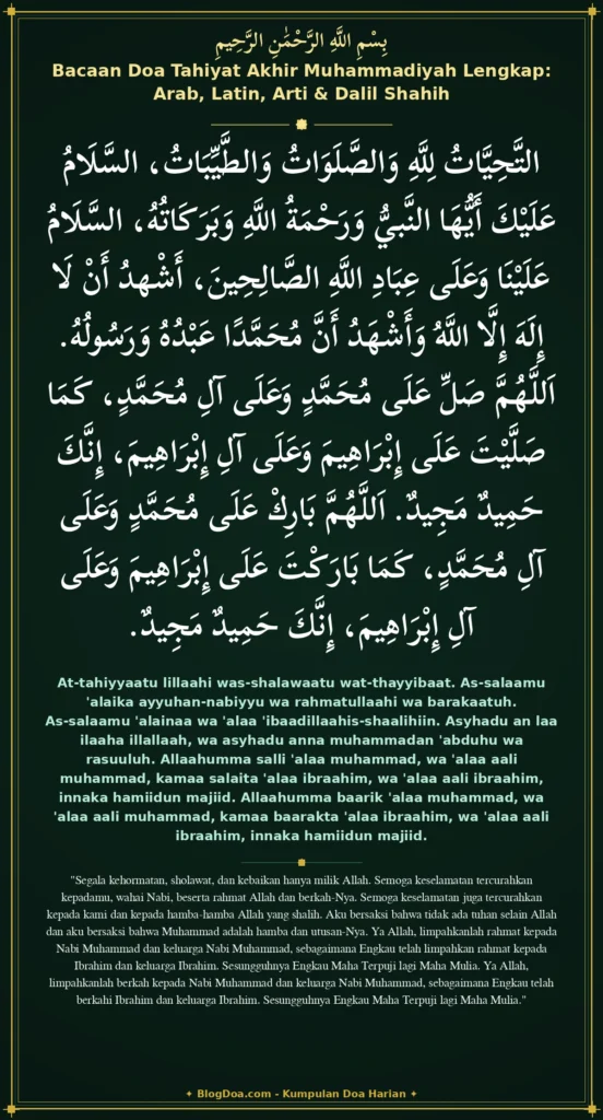 Bacaan Doa Tahiyat Akhir Muhammadiyah Lengkap: Arab, Latin, Arti & Dalil Shahih