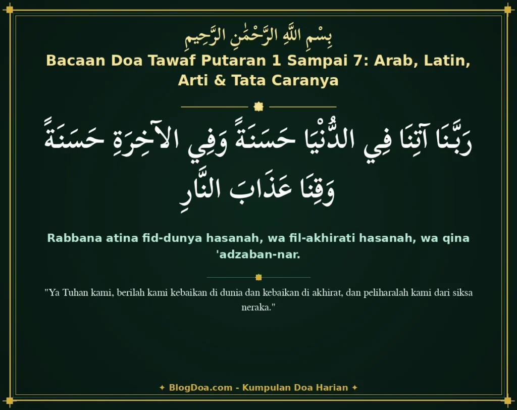 Bacaan Doa Tawaf Putaran 1 Sampai 7: Arab, Latin, Arti & Tata Caranya