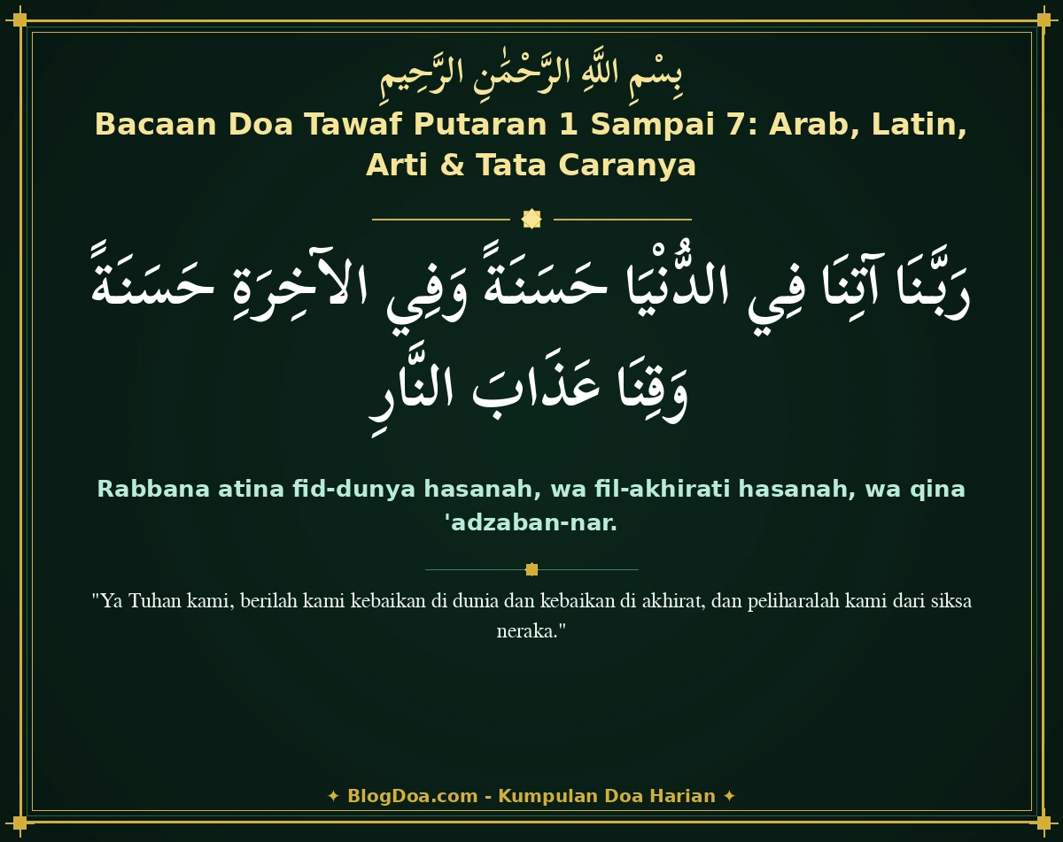 Bacaan Doa Tawaf Putaran 1 Sampai 7: Arab, Latin, Arti & Tata Caranya