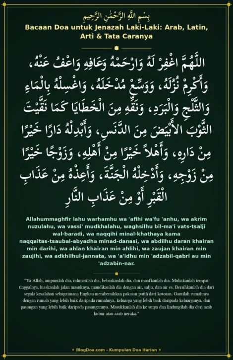 Bacaan Doa untuk Jenazah Laki-Laki: Arab, Latin, Arti & Tata Caranya