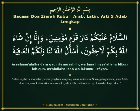 Bacaan Doa Ziarah Kubur: Arab, Latin, Arti & Adab Lengkap