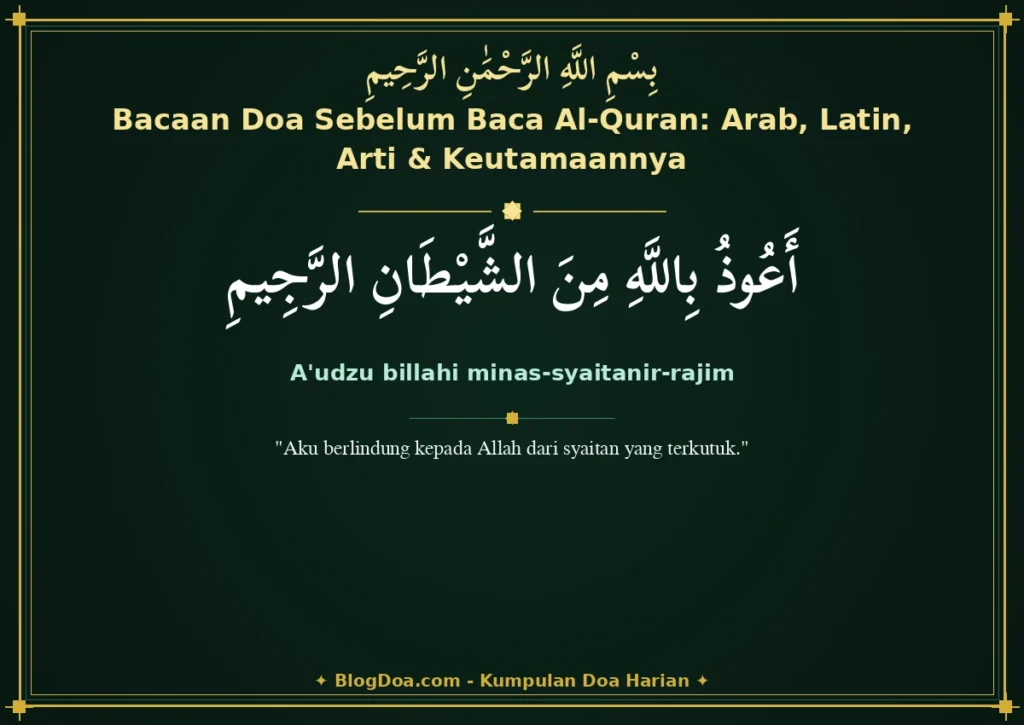 Bacaan Doa Sebelum Baca Al-Quran: Arab, Latin, Arti & Keutamaannya