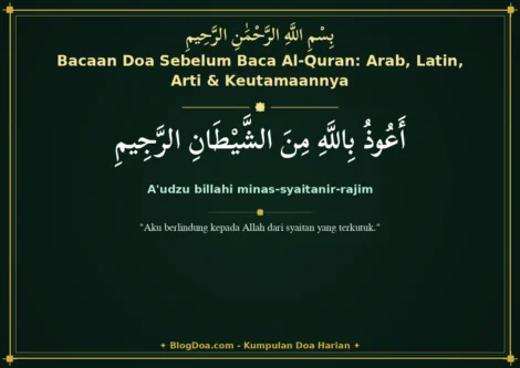 Bacaan Doa Sebelum Baca Al-Quran: Arab, Latin, Arti & Keutamaannya