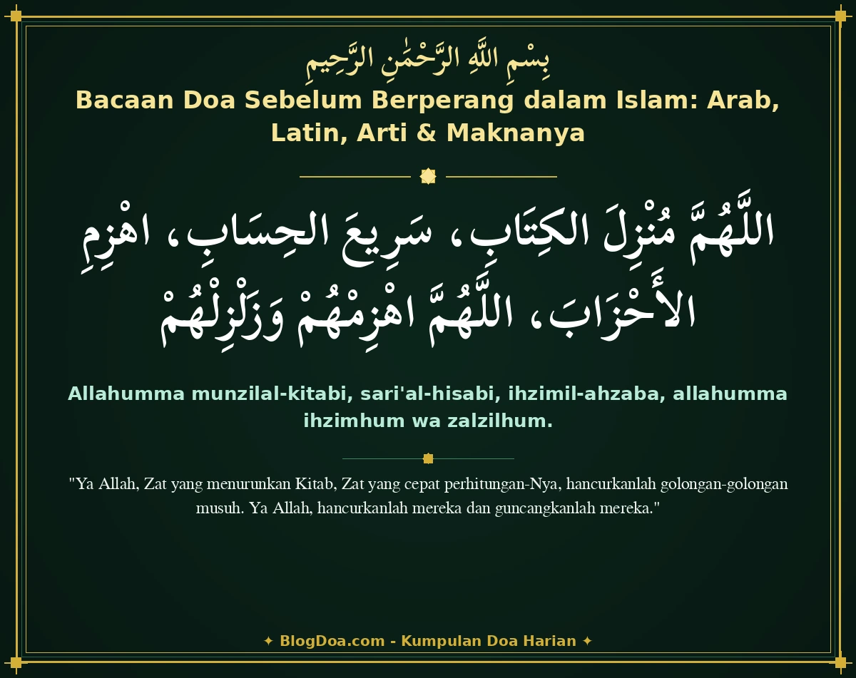 Bacaan Doa Sebelum Berperang dalam Islam: Arab, Latin, Arti & Maknanya