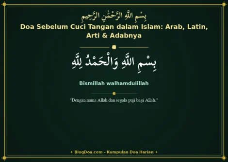 Doa Sebelum Cuci Tangan dalam Islam: Arab, Latin, Arti & Adabnya