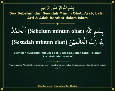 Doa Sebelum dan Sesudah Minum Obat: Arab, Latin, Arti & Adab Berobat dalam Islam