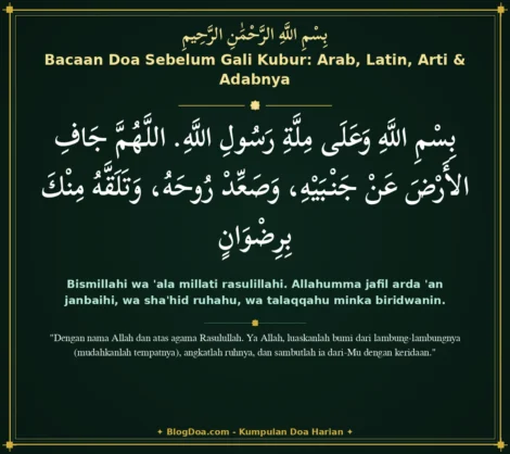 Bacaan Doa Sebelum Gali Kubur: Arab, Latin, Arti & Adabnya