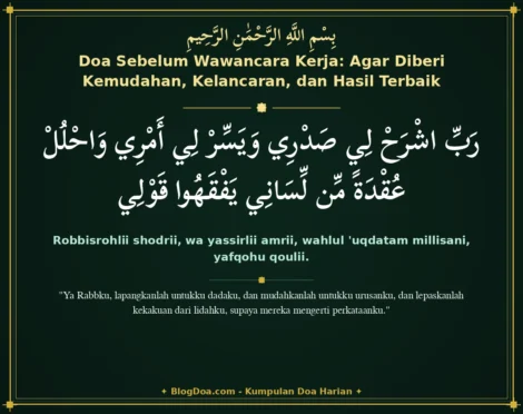 Doa Sebelum Wawancara Kerja: Agar Diberi Kemudahan, Kelancaran, dan Hasil Terbaik