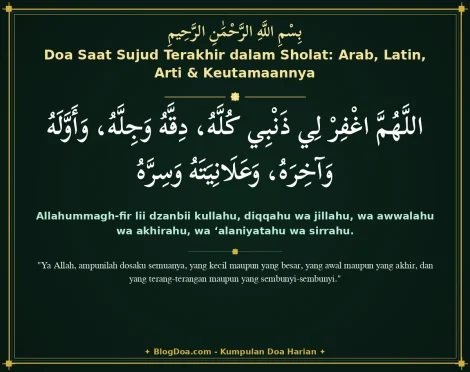 Doa Saat Sujud Terakhir dalam Sholat: Arab, Latin, Arti & Keutamaannya