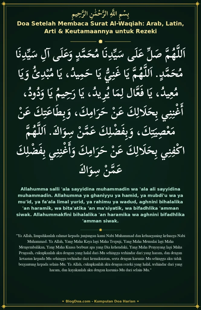Doa Setelah Membaca Surat Al-Waqiah: Arab, Latin, Arti & Keutamaannya untuk Rezeki