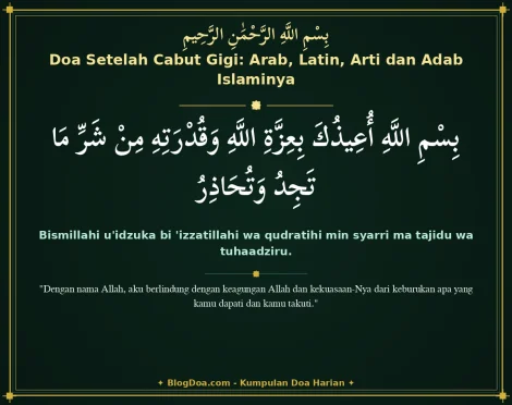 Doa Setelah Cabut Gigi: Arab, Latin, Arti dan Adab Islaminya